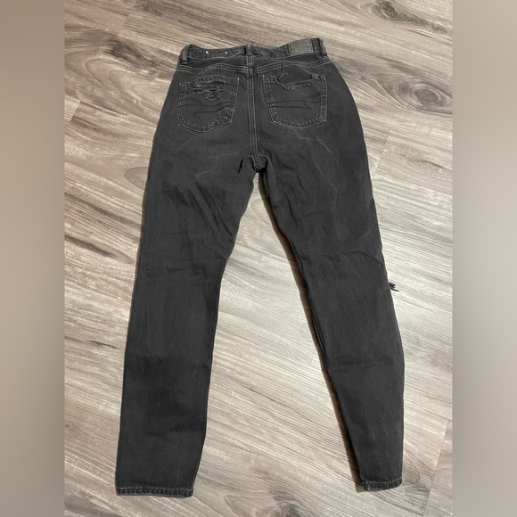 🩶American eagle jeans size 0 black ripped jeans - Picture 2 of 2